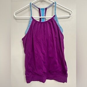 Purple girls size 12 Ivivva by Lululemon double Dutch razor tank